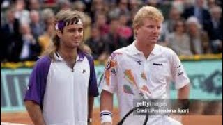 Blast from the past special with Rick Macci commentating and teaching Courier vs Agassi [upl. by Ainnat]