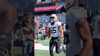 Saints run onto Gillette Stadium field  Pats in Week 5 saints nfl shorts [upl. by Camp]