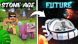 STONE AGE TO FUTURE IN MINECRAFT [upl. by Essa]