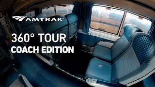 360° Tour of Amtraks Coach Class [upl. by Kamaria]