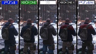 The Division  ONE X vs PS4 Pro vs PC vs PS4 vs ONE  Graphics Comparison [upl. by Bouton]