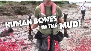 HUMAN BONES found Mudlarking on Hovercraft PLUS amazing finds from Roman pots to unique clay pipes [upl. by Annoeik]