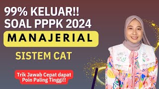 SPESIAL BAHAS SOAL MANAJERIAL PPPK 2024 SEMUA FORMASI pppk bocoransoal manajerial [upl. by Skip]