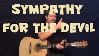 Sympathy For The Devil The Rolling Stones Easy Strum Guitar Lesson How to Play Tutorial [upl. by Annovad]