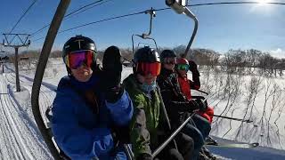 Niseko Japan 5th Feb 2024 Day 2  Blue Sky JAPOW [upl. by Darnoc]