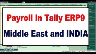 How to Create Payroll in Tally ERP9  Middle East and INDIA [upl. by Adaynek]