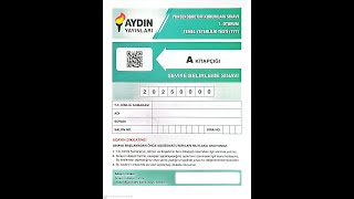 AYDIN YAYINLARI TYT DENEME SINAVI SORU ÇÖZÜMLERİ 10092024 [upl. by Teplica81]