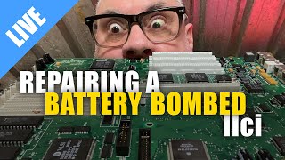 Repairing a batterybombed Macintosh IIci [upl. by Harrad]