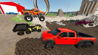 Racing on Crazy Racetrack to Win Special Prize  Farming Simulator 22 [upl. by Elleral]