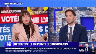 LFI a tout fait pour que la réforme des retraites se mette en place   T Ménagé BFMTV [upl. by Yelsha]