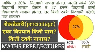 Percentage शेकडेवरी TRICK on calculation of result Complete math in marathi [upl. by Dun]