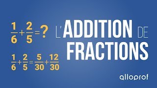 Laddition de fractions  Mathématiques  Alloprof [upl. by Constance]