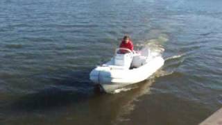 14 Nautica RIB JET inflatable boat with a trailer Runs well Looks good [upl. by Barboza]