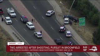 Person ‘grazed’ by bullet as shots fired from vehicle in Broomfield PD [upl. by Nygem]