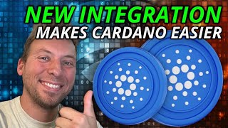 CARDANO ADA  WOW NEW INTEGRATION MAKES CARDANO EASIER [upl. by Odraude]