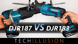 🔥Klein VS Groß Makita Akku Säbelsäge DJR187 VS DJR183 Vergleich amp Test😱  Reciprosäge Fuchsschwanz [upl. by Hedve]