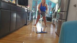 How to sweep wood floors Mop Pt 2 [upl. by Sivle]