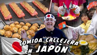 Comida callejera en Tokyo Japón 🇯🇵 lo mejor de la comida japonesa 🏯🍜🍡🍣🍱 [upl. by Ahseel]