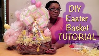 Easter Basket Tutorial  Dollar Tree DIY [upl. by Ahsinot573]