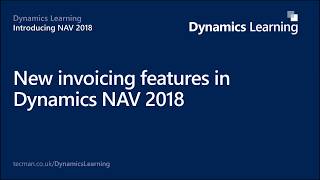 Dynamics NAV 2018  New invoicing features [upl. by Kcirre394]