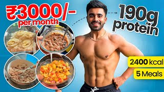 190g Protein In ₹3000 Monthly Diet  Low Budget Full Day Of Eating [upl. by Alethia]