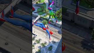 GTA 5 Epic Ragdolls SpiderMans Craziest Water Fails Shorts [upl. by Aerehs]