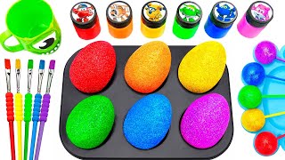 Satisfying Video Rainbow Mixing All Lollipop amp Color EGGS From Rainbow Caramel Candy amp Cutting ASMR [upl. by Ezarra]