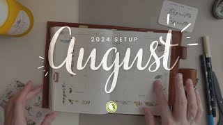 August Setup 2024  Papertess B6 amp Weeks Sterling Ink A5 [upl. by Nwahc]