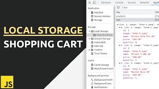 Local storage shopping cart  Insert update remove products from the browsers local storage [upl. by Scales163]