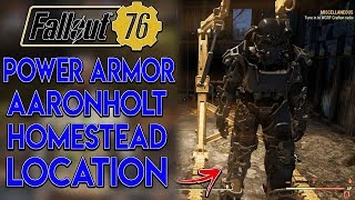 Fallout 76 Power Armor Guide  Aaronholt Homestead Location [upl. by Ahsenak807]