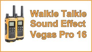 AM Radio  Walkie Talkie Sound Effect Vegas Pro 16 [upl. by Icart]