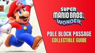 Super Mario Bros Wonder Pole Block Passage All Collectible Locations 100 Guide [upl. by Lorrayne23]