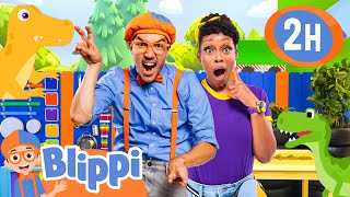 Learning How To Count With Dino Eggs  Blippi  Educational Kids Videos  Moonbug Kids [upl. by Kahler]