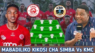 Kocha MGUNDA Ametangaza Mabadiliko Kikosi Cha Simba Leo Dhidi Ya KMC Simba SC Vs KMC FC [upl. by Nyladnor]