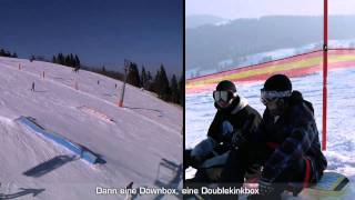 Snowpark Feldberg  Snowboard Parkorama 06032011 [upl. by Ardnoyek821]