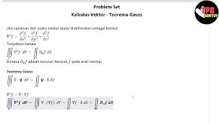 Problem Set Kalkulus  Kalkulus Vektor  Teorema Gauss [upl. by Lancaster]