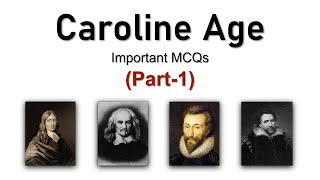 Caroline Age MCQs  Renaissance MCQ  MCQ on British Literature  Part 1  EngLiterature [upl. by Ayekahs]