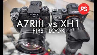 Fuji XH1 amp Sony A7R3  Side by side IBIS 120fps Log Bitrates [upl. by Derriey]