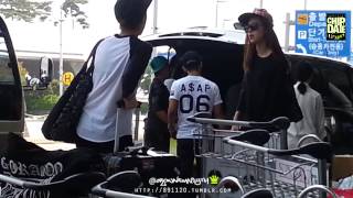 Fancam 130603 Kwon Twins and YG Dancers at ICN [upl. by Aniluap]