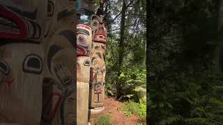 Totem Poles at the Capilano Suspension Bridge Park indigenous history [upl. by Adnoved]