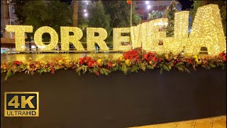 4K Torrevieja 🎄Christmas Lights 2022 Revisited Nighttime Walking Tour Costa Blanca Spain🎄🇪🇸 [upl. by Ylrebmic]