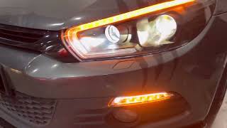 Volkswagen scirocco HID XENON Projector headlamp 2008  2014 headlight head lamp ligjt led drl [upl. by Lomaj266]