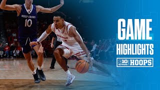 Holy Cross at Wisconsin  HIGHLIGHTS  Big Ten Mens Basketball  11424 [upl. by Ahseenat]