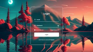 Responsive Login Page Using HTML CSS amp JavaScript  Login Form [upl. by Nameerf]