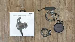 Wireless Noise Canceling Earbuds  Bose QuietControl 30 Review amp Comparison [upl. by Acinelav613]