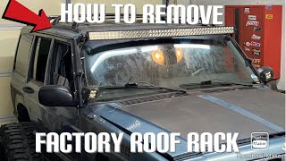 How To Remove Factory Roof Rack On 8401 Jeep Cherokee XJ [upl. by Staford]