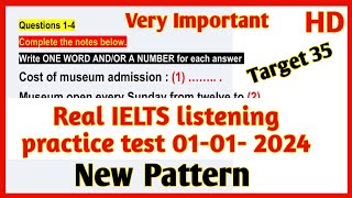 Cost of museum admission IELTS Listening  IELTS Listening Practice Test 2024 With Answer ielts [upl. by Orban]