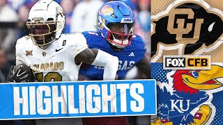 No 16 Colorado Buffaloes vs Kansas Jayhawks Highlights  FOX College Football [upl. by Niwrek476]