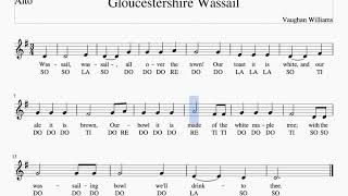 Glouchestershire Wassail Alto Part [upl. by Jolda]