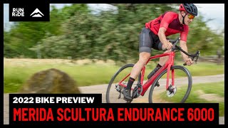 Bike Preview 2022 Merida Scultura Endurance 6000 Road Bike in Red  Run and Ride [upl. by Elsi83]